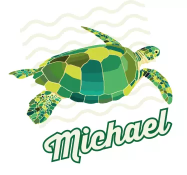 T-shirts illustration de tortue de mer verte - TenStickers