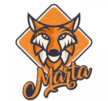 Tee-shirt enfant renard avec prénom - TenStickers
