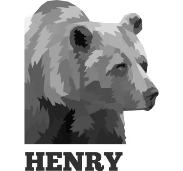 T-shirts silhouette d'ours avec nom - TenStickers