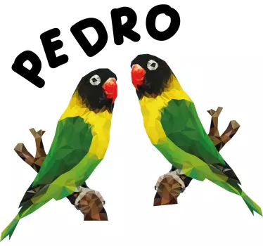 Tee-shirt personnalisé graphique de perroquets vifs - TenStickers