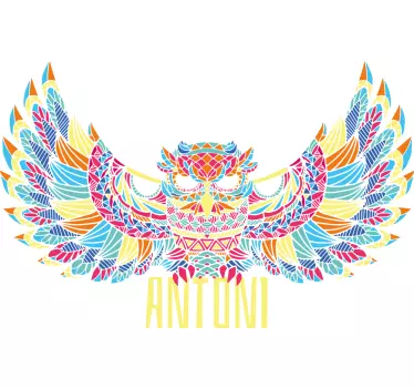 T-shirts ailes de hibou colorées - TenStickers