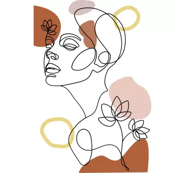 T-shirts portrait floral moderne - TenStickers
