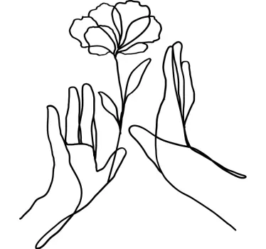 T-shirts mains tenant une fleur - TenStickers
