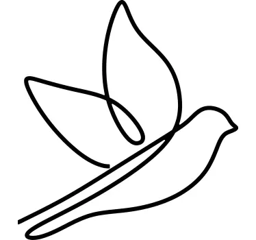 T-shirts contour d'oiseau minimaliste - TenStickers