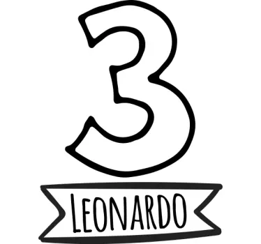 Tee-shirt enfant anniversaire numéro trois - TenStickers