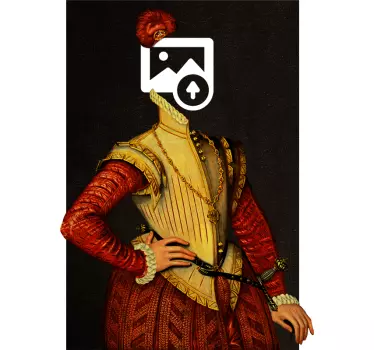 Tee-shirt Portrait chien aristocrate personnalisé - TenStickers