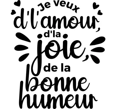 T-shirt Musique paroles de chanson Je veux - TenStickers