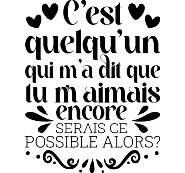 T-shirt paroles de chansons c'est quelqu'un qui m'a dit - TenStickers