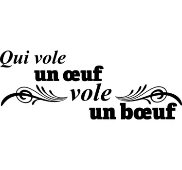 Tee-shirt expression française qui vole un œuf - TenStickers