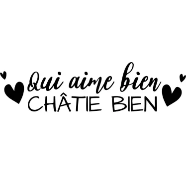 Tee-shirt expression française Qui aime bien - TenStickers