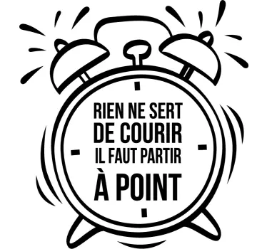 Tee-shirt expression française rien ne sert de courir - TenStickers