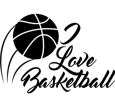 Tee-shirt texte love basketball - TenStickers