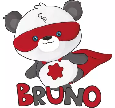 T-shirt comme des garçons Prénom personnalisé Superpanda - TenStickers