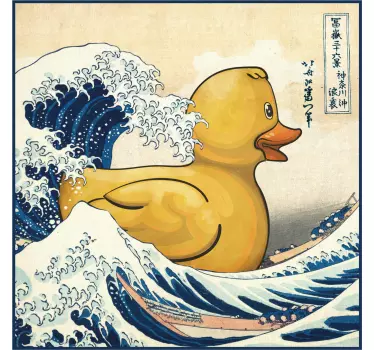 T-shirt art Canard en caoutchouc sur Kanagawa - TenStickers
