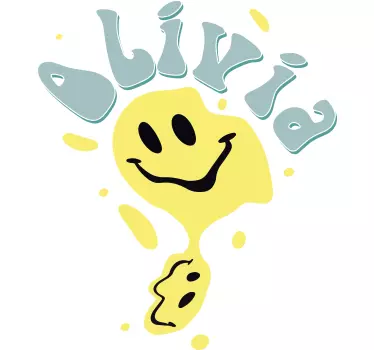 Tee-shirt personnalisé smiley jaune heureux - TenStickers