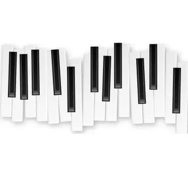 T-shirt motif clavier de piano - TenStickers