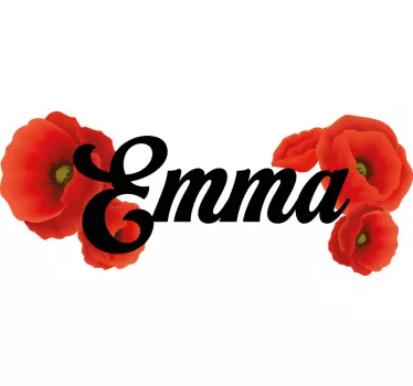 T-shirt fleurs de coquelicot personnalisé - TenStickers