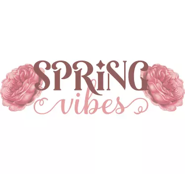 T-shirts texte Spring Vibes - TenStickers