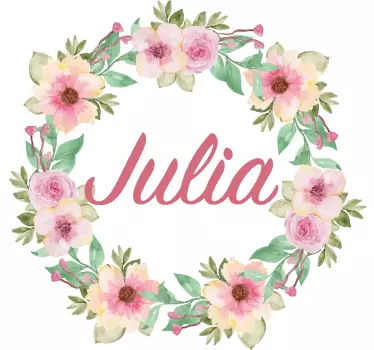 T-shirt couronne de fleurs de printemps personnalisé - TenStickers