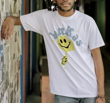 Tee-shirt personnalisé smiley jaune heureux - TenStickers