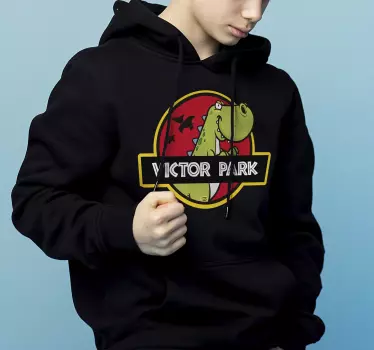 T-shirt enfant dinosaure jurassic park avec nom - TenStickers