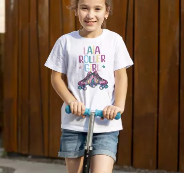 T-shirt personnalisé fille à roulettes - TenStickers