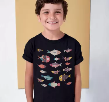 Marin poissons colorés t-shirt enfant - TenStickers