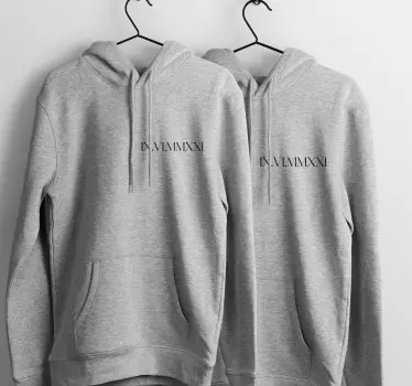 Pull couple personnalisable date romaine - TenStickers