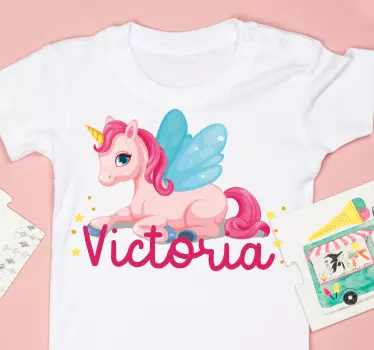 T-shirt bébé personnage de licorne mignon - TenStickers