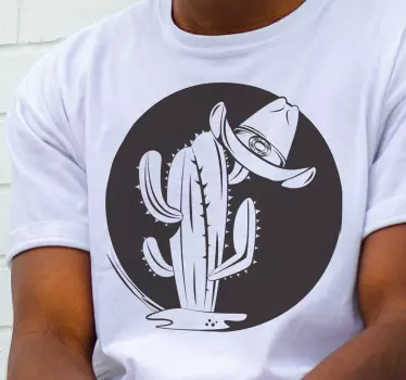 T-shirt Cactus et chapeau de cow-boy - TenStickers
