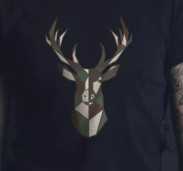 T-shirt cerf géométrique - TenStickers
