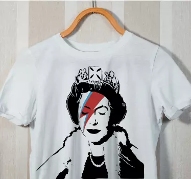 T-shirt de la reine elizabeth bowie de banksy - TenStickers
