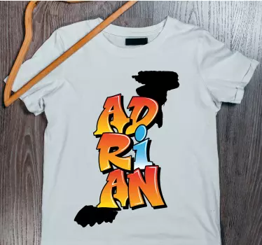 t-shirt de nom personnalisé graffiti moderne - TenStickers
