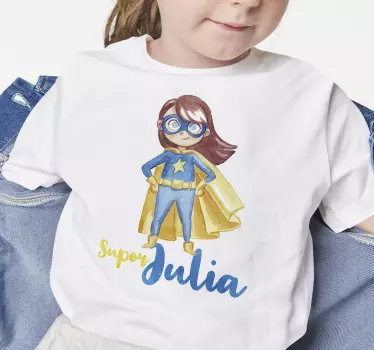 T-shirt enfant personnalisé Fille Super-Héroïne - TenStickers