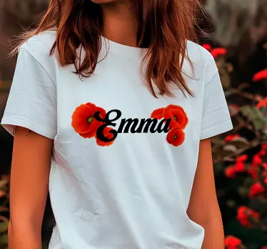 T-shirt fleurs de coquelicot personnalisé - TenStickers