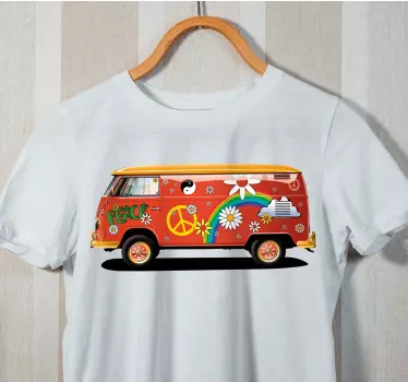 T-shirt fourgon hippie rétro - TenStickers