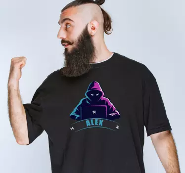 tee-shirt hacker avec nom personnalisé - TenStickers