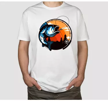 T-shirt illustration de pêche au bar - TenStickers