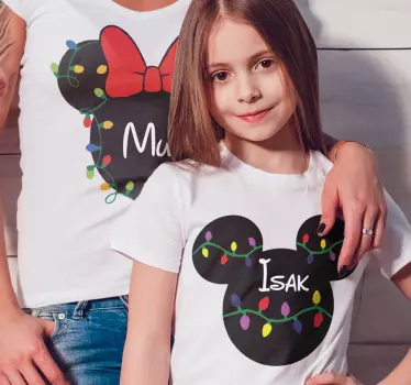 Tee-shirt Noël mère fille famille Disney - TenStickers