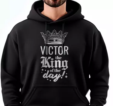 Sweat-shirt personnalisé prénom roi du jour - TenStickers