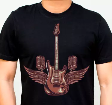 T-shirts ailes de guitare micros - TenStickers