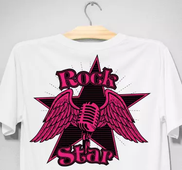 T-shirts ailes de rock star - TenStickers
