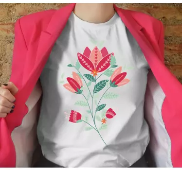 T-shirts arrangement de fleurs Épanouies - TenStickers