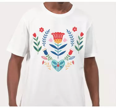 T-shirts arrangement floral en cœur - TenStickers
