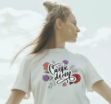 T-shirts arrangement floral saisir le jour - TenStickers