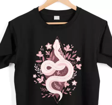 T-shirts arrangement floral serpent - TenStickers