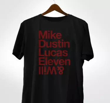 T-shirts arrangement vertical des noms - TenStickers