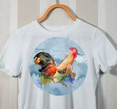 T-shirts art de coq coloré - TenStickers