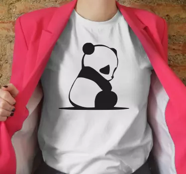 T-shirts art de la silhouette de panda - TenStickers