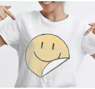 T-shirts autocollant visage souriant - TenStickers